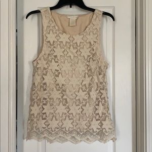 MM Couture by Miss Me crochet overlay tank